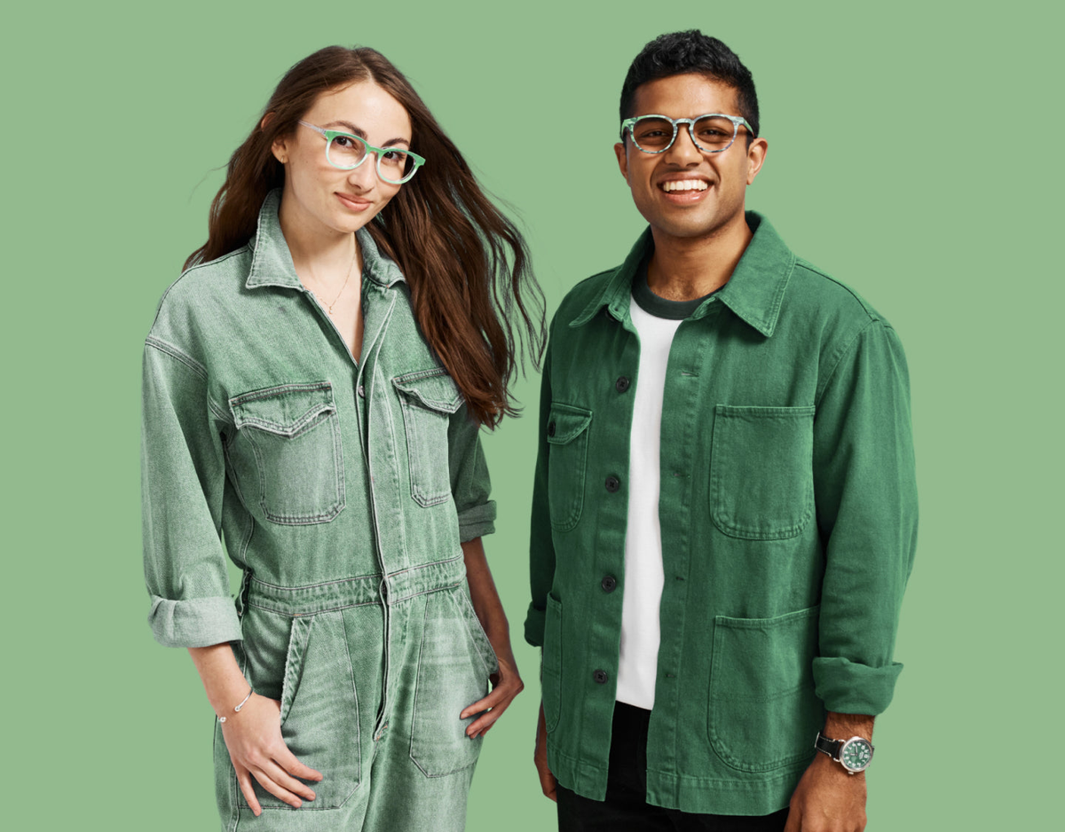Sophia Edelstein and Nathan Kondamuri wearing Pair eyewear