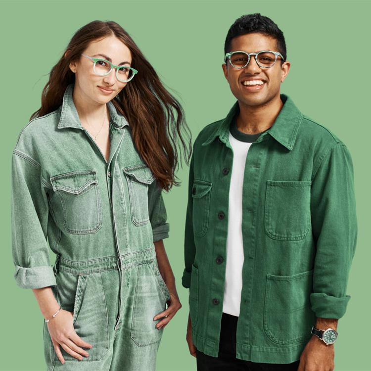 Sophia Edelstein and Nathan Kondamuri wearing Pair eyewear