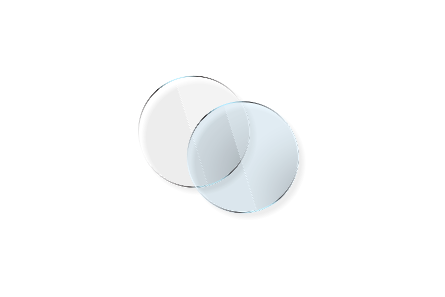 Two clear Pair Eyewear lens options