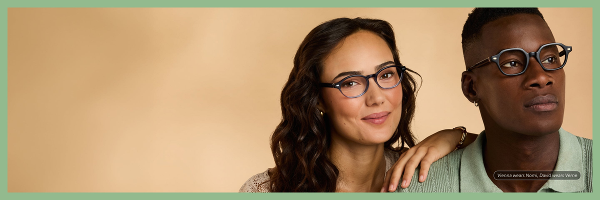 Vienna and David wearing Forte Collection eyewear