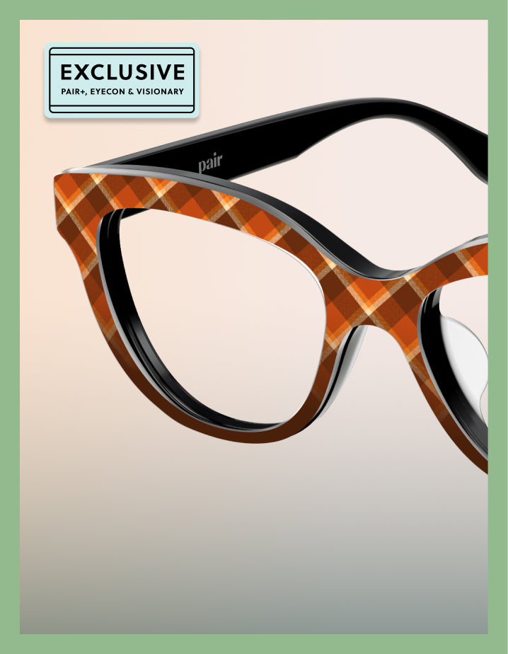 Single brown patterned Pair Eyewear frame